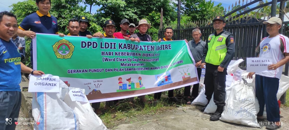 Sambut World Cleanup Day Tahun 2022 LDII Nabire Lakukan Kampanye Pilah