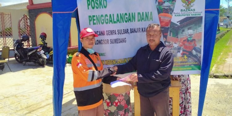 TANGGAP BENCANA, LDII NABIRE BARAT SERAHKAN BANTUAN VIA BAZNAS NABIRE
