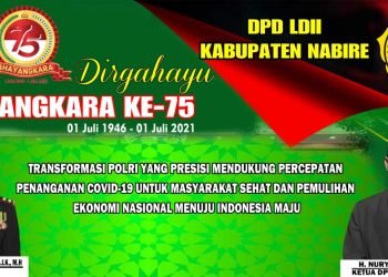 Ketua LDII Nabire :  Selamat Hari Bhayangkara ke-75 Tahun 2021