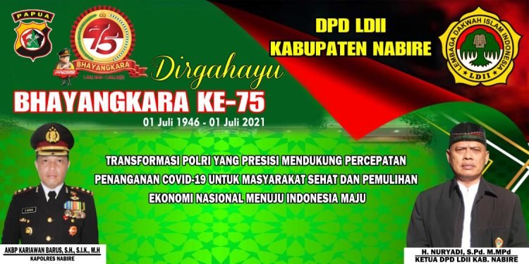 Ketua LDII Nabire :  Selamat Hari Bhayangkara ke-75 Tahun 2021