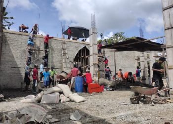 Pengecoran Atap Masjid Al-Manshurin